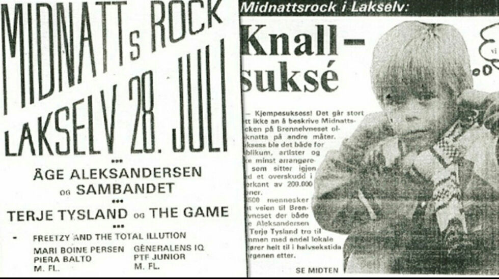 Faksimile fra Ságat og plakat 1984.
 Foto: Sagat