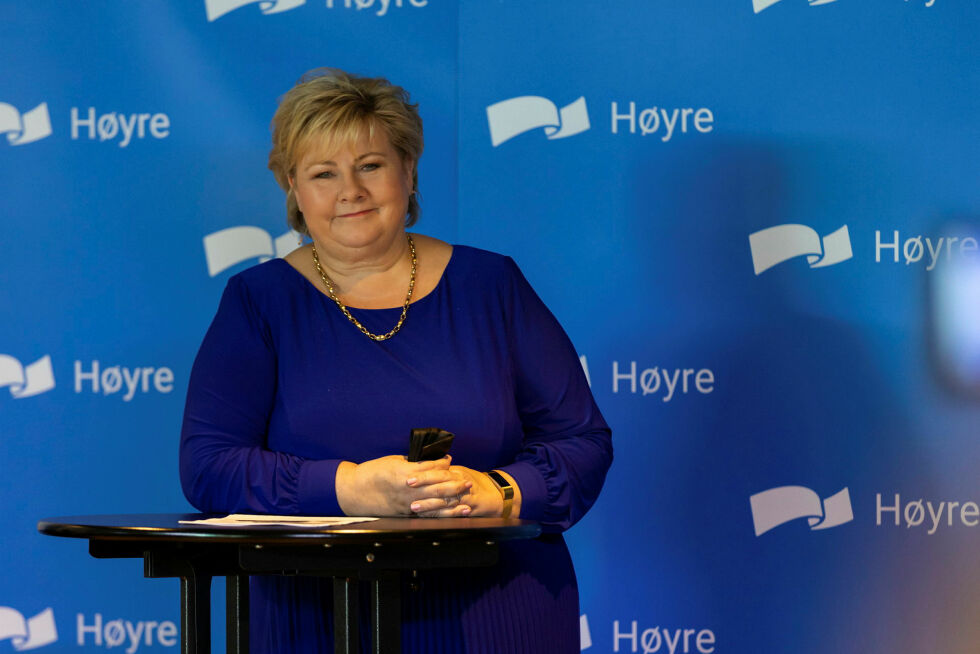 Høyre-leder Erna Solberg
 Foto: Hans Kristian Thorbjørnsen