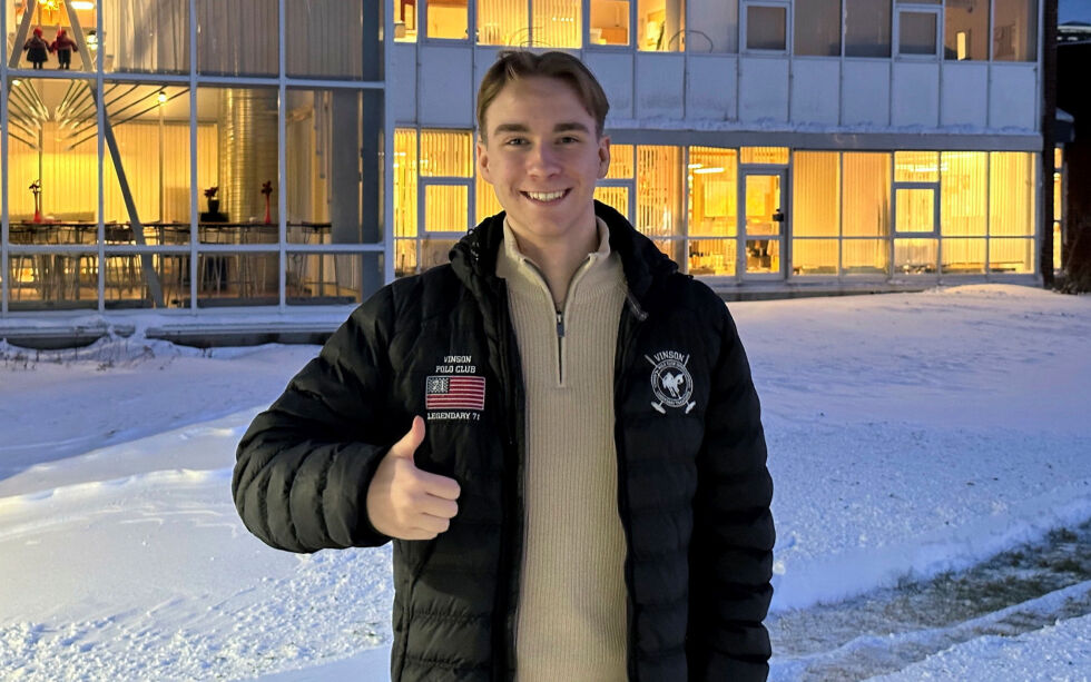 Fylkesleder for AUF i Finnmark, Tobias Eriksen, er strålende fornøyd med rekordhøye medlemstall.
 Foto: AUF i Finnmark