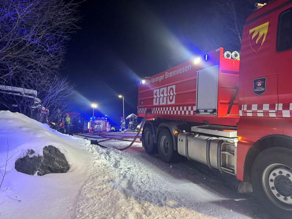 Det var stor røykutvikling, men ikke fare for spredning av brannen.
 Foto: Birgitte Wisur Olsen