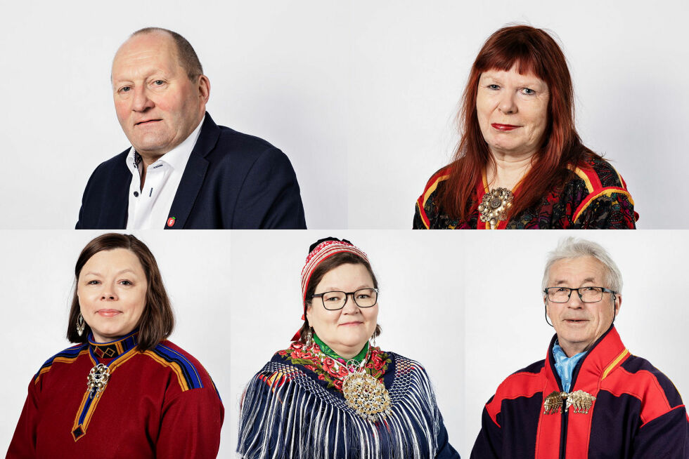 Sametingets kontrollutvalg 2023: Leder Arthur Tørfoss (FrP), nestleder Ann Elise Finbog (SáB), Sylvi Pedersen Vatne (NkF), Helén Storelv-Rabone (NSR) og Mathis Nilsen Eira (NSR).
 Foto: Árvu/Sametinget