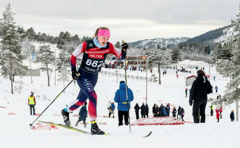 Mathea Stubnova Staalesen fra KOS leverte et meget sterkt klassisk løp under sin debuthelg i norgescupen.
 Foto: Finnmark Skikrets