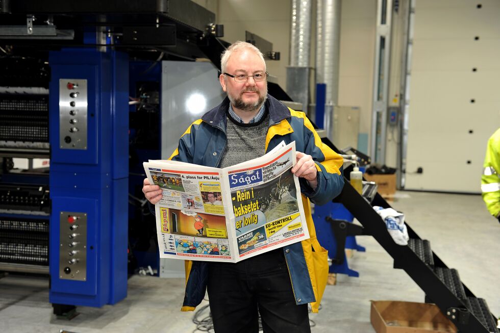 – Vi bør i det minste få kompensasjon for lønns- og prisstigningen, sier Geir Wulff i den samiske forlegger- og avisforeningen Sálas.
 Foto: Oddgeir Johansen