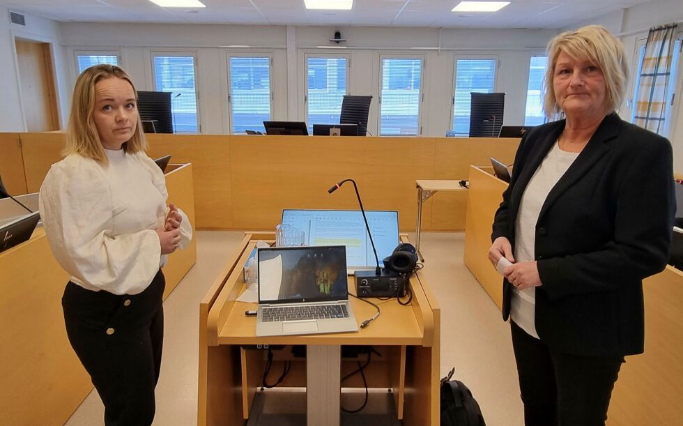 Statsadvokat og aktor Kirsti Jullum Jensen (til venstre) hadde hentet inn politioverbetjent Sølvi Harjo for å presentere arbeidet Kripos har gjort i forbindelse med drapet.
 Foto: Torbjørn Ittelin