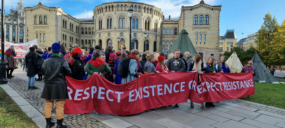 Demotog for Fosen lørdag 14. oktober 2023.
 Foto: Steinar Solaas