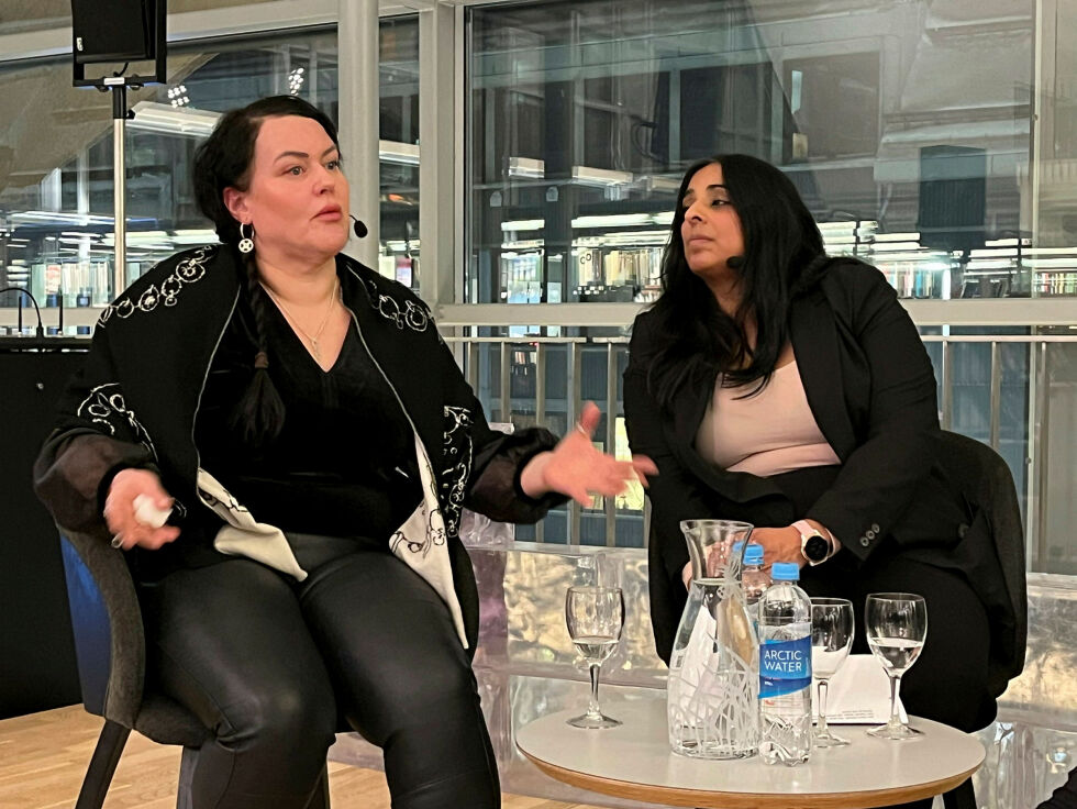 Under lanseringen av handlingsplan mot hets og diskriminering av samer, i Tromsø hører vi fra kultur- og likestillingsminister Lubna Jaffery og sametingspresident Silje Karine Muotka. (Arkivfoto)
 Foto: Elin M. Wersland