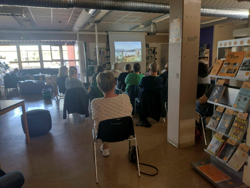 Porsanger bibliotek arrangerte  ettermiddagskino som et bidrag til kulturminnedagene.
 Foto: Oskar Melkeraaen Aas