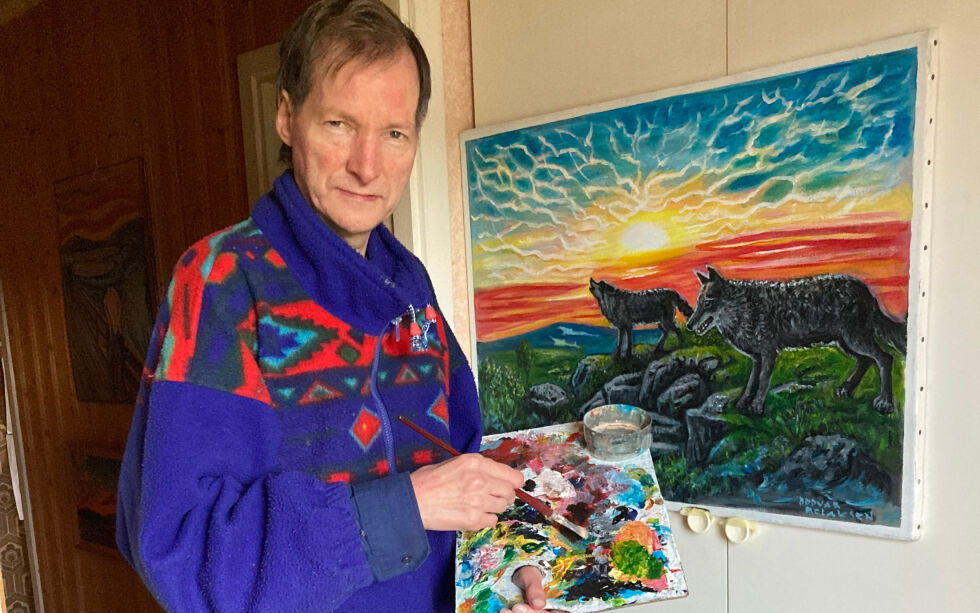 Bygdekunstneren Oddvar Aslaksen fra Billefjord har kunstutstilling på BILs klubbhus på lørdag.(Arkivfoto: Anthon Sivertsen)