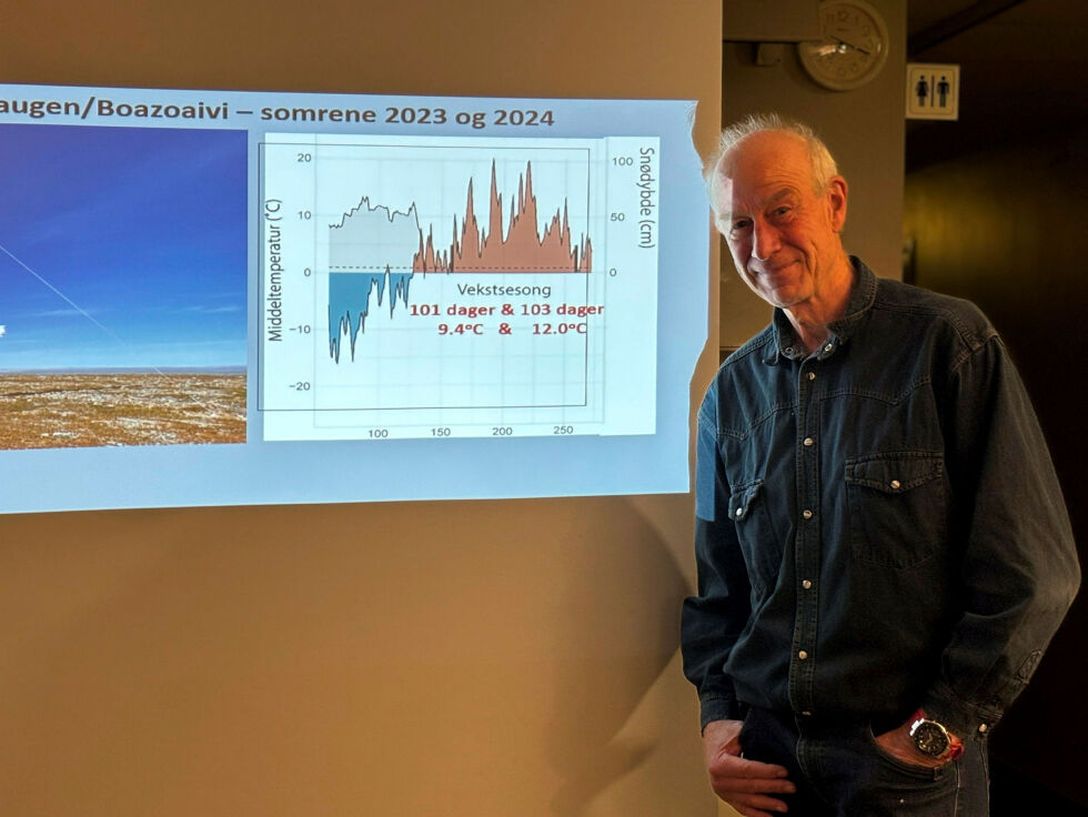 Professor Rolf Anker Ims tegnet et ganske dystert bilde av vår natur og hva som skjer med den, fordi klimaendringene i Norge skjer mest i Øst-Finnmark.
 Foto: Thor Thrane