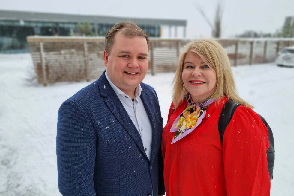 Linda Beate Randal og Christian Bergeton Klaussen er nominert som 1. og 2.-kandidat på Ap sin fylkestingsliste i Finnmark.
 Foto: Finnmark Ap