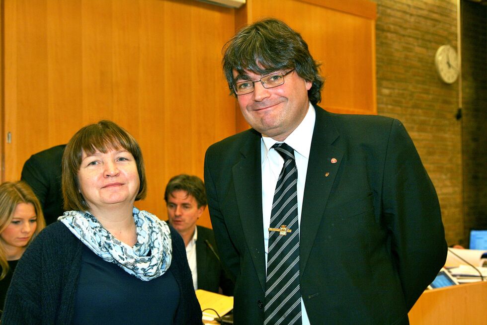 De var svært uenige om maktfordelingen, Lise Svenning og Remi Strand.
 Foto: Bjørn Hildonen