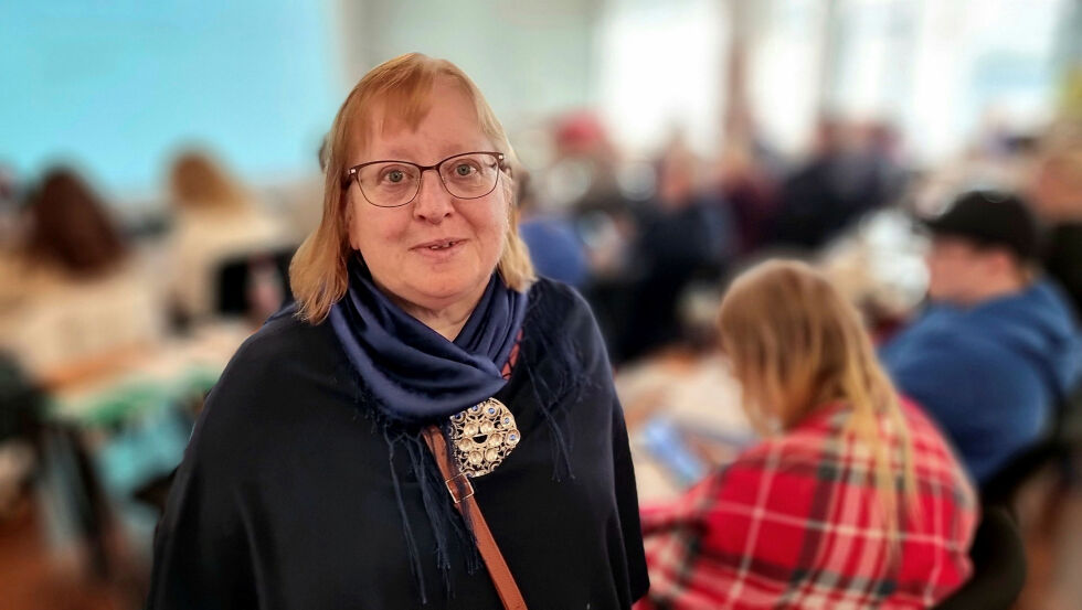 Liv Olaug Slettli sitter trygt som leder så lenge hun selv vil. Her fra landsmøte i Samenes Folkeforbund, Tromsø 20.–22. september 2024.
 Foto: Steinar Solaas