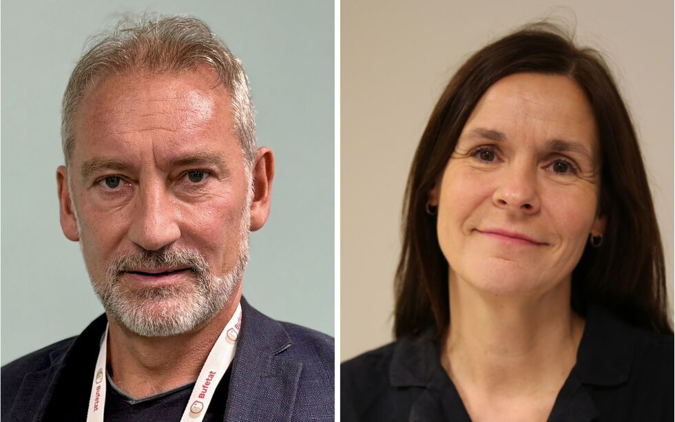 Pål Christian Bergstrøm og Ann-Sissel Punsvik i Bufetat. (Pressefoto)