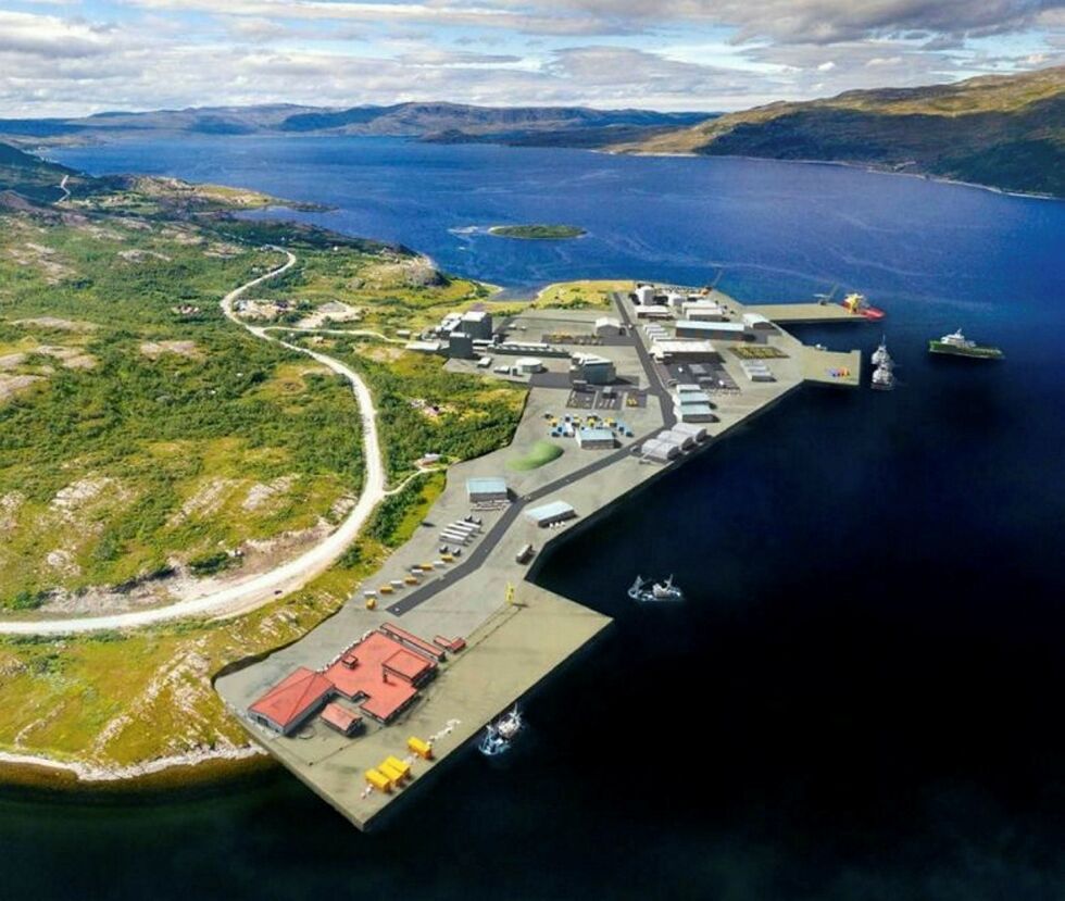 Illf.foto av industriområdet på Markoppneset
 Foto: Hammerfest kommune