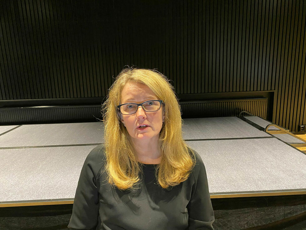 Kommunedirektør Nina Bordi Øvergaard sier en feil hos banken gjorde at lønna ikke kom til de ansatte til vanlig tid.
 Foto: Hallgeir Henriksen