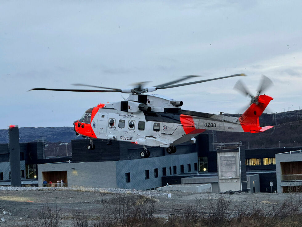 Brakkeriggen brukes som midlertidig dagbase inntil det er bygd permanent base for luftambulansetjenesten.
 Foto: Birgitte Wisur Olsen