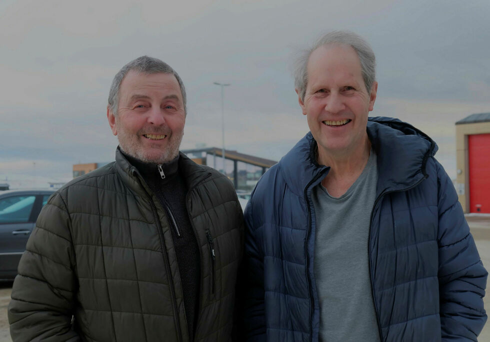 De to politiske veteranene Hjalmar Steinnes (til venstre) og Rolf Arne Hanssen skal nå få fart på Vadsø SV.
 Foto: Bjørn Hildonen