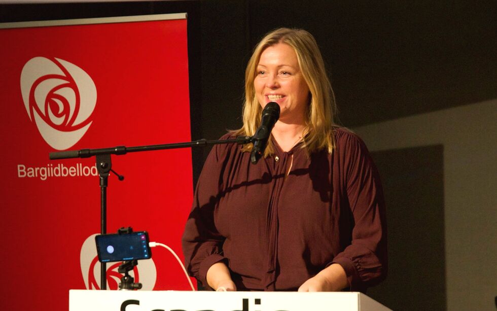 Partisekretær Kjersti Stenseng, her på Samepolitisk konferanse i Arbeiderpartiet 26. oktober 2024.
 Foto: Steinar Solaas