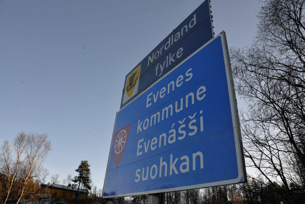 Evenes kommune har samisk navn fra tidligere enstemmig vedtak i kommunestyret.
 Foto: Steinar Solaas